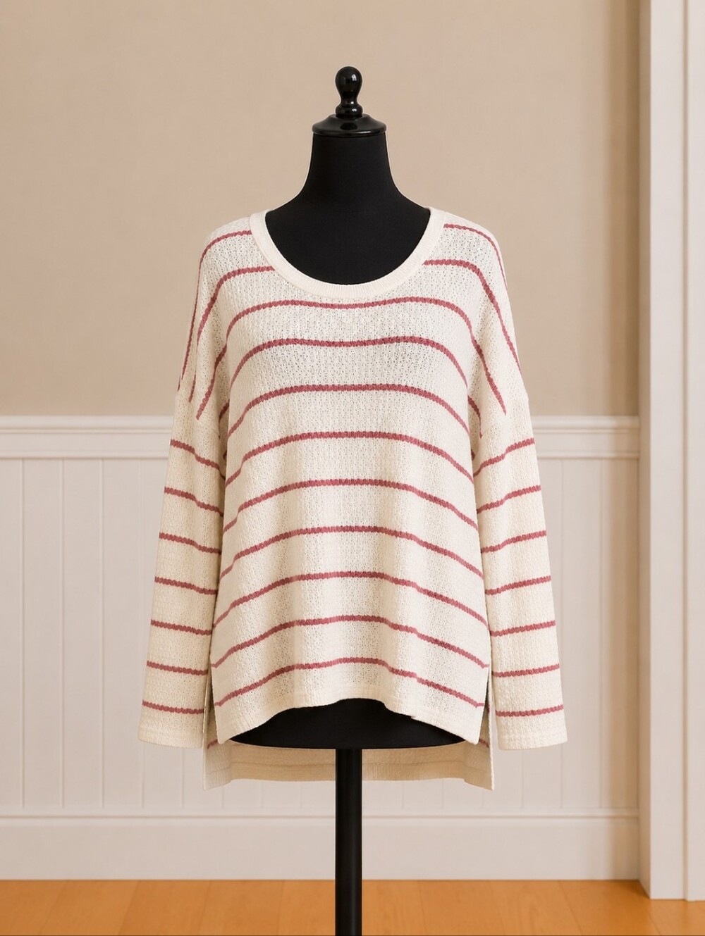 Lime & Chili Striped Knit Sweater